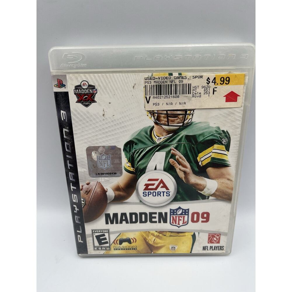 Madden NFL 09 PS3 PlayStation 3 Complete w/Manual CIB Free Shipping